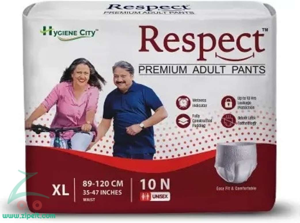 Respect Premium Adult Diaper Pant Type - XL Size (35 - 47 Inches)(89-120 cm) - Pack of 2