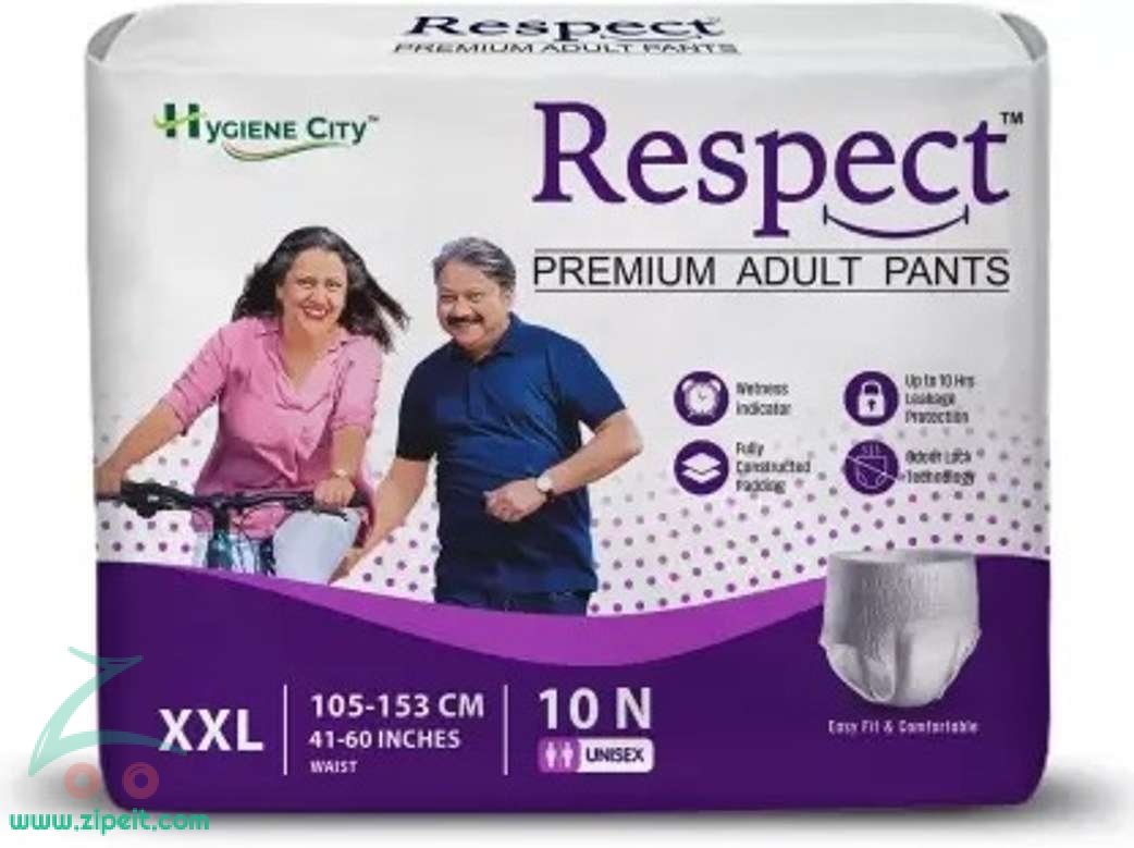 Respect Premium Adult Diaper Pant Type - XXL Size (41 - 60 Inches)(105-153 cm) - Pack of 2