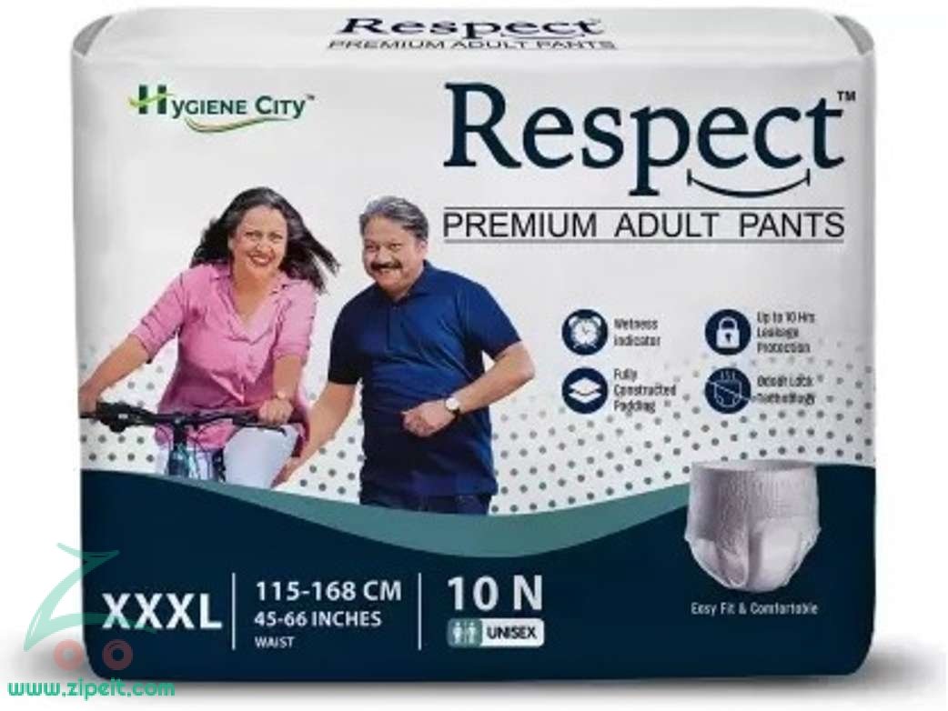 Respect Premium Adult Diaper Pant Type - XXXL Size (45 - 66 Inches)(115-168 cm) - Pack of 1